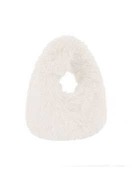 JY-0554-M WT FUR CROSBODY BAG