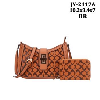 JY-2117ABR  CROSS BODY BAG WITH WALLET