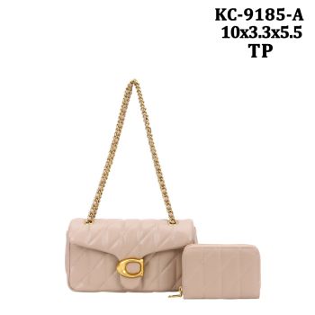 KC-9185A TP QUILT CROSS BODY BAG WITH WALLET