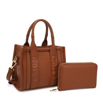 KMS-5398 BR TOTE BAG WITH WALLET