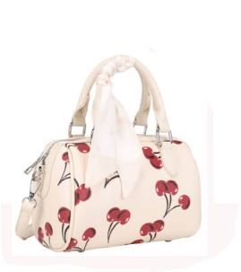 KZS-5613 BG CHERRY CROSS BODY BAG WITH SCAFT
