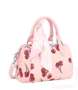 KZS-5613 PK CHERRY CROSS BODY BAG WITH SCAFT