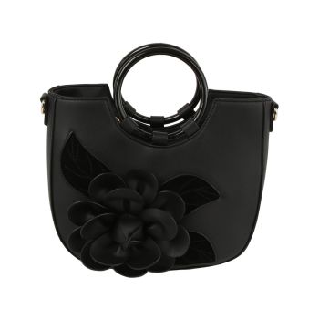 LHU460-1 BK FLOWER DESINER BAG