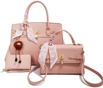 PU25523-T3 L PK 2 HANDBAG WITH 1WALLET SET