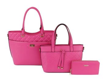 LMD009-Z FU FASHION 3 IN 1 WORK TOTE AND WALLET SET
