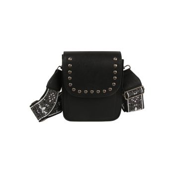 LMD031BK STUD CROSS BODY BAG