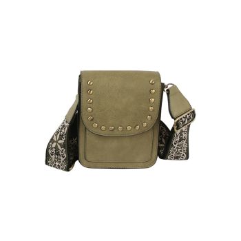 LMD031OLV STUD CROSS BODY BAG