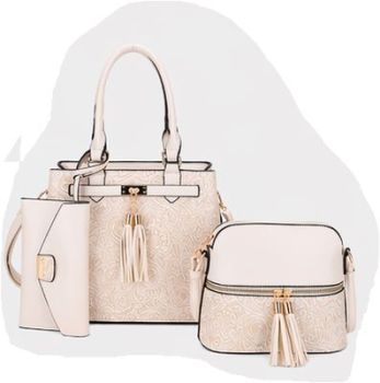 LN95051T3 OW EMBOSSED 3IN1 SETS WITH WALLET