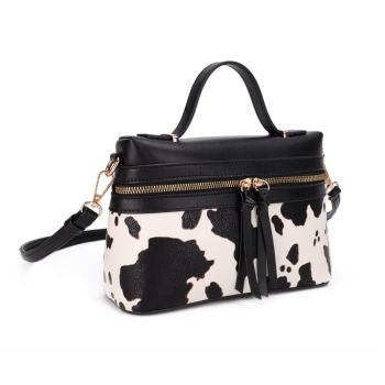 LP12204U BK/COW DESIGNER COW CROSS BODY BAG
