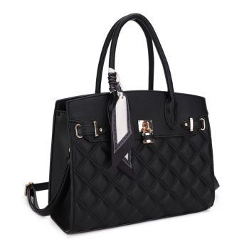 LP16376QZ BK DESIGNER QUILT CROSS BODY BAG