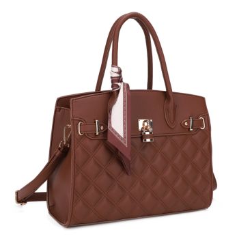 LP16376QZ BR DESIGNER QUILT CROSS BODY BAG