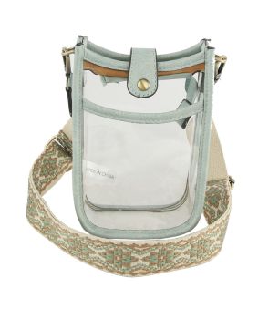 LQ280 BL CLEAR CROSBODY BAG