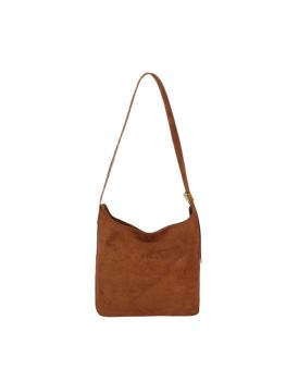 MEE-0146BR SUEDE CROSS BODY BAG