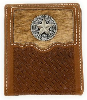 NO4003 BR MEN WESTERN STAR  BI FOLD WALLET