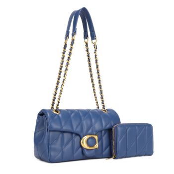 MS-20700GBL SET QUILT DESIGNER CROSS BODY BAG WITH WALLET