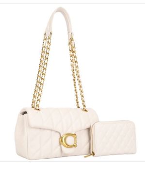 MS-20700 SET BTM Quilted Design Shoulder Bag W Wallet Set