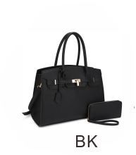 MS-31399A BK DESIGNER BAG WITH WALLET