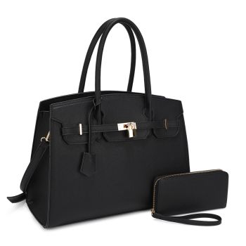 MS-31399A BK DESIGNER BAG WITH WALLET