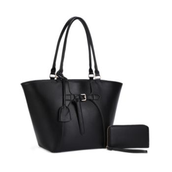 MT60109 SET BK DESIGNER BAG WITH WALLET