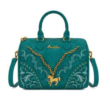 MW-HB-1380-6660-TQ Montana West Western Horse Charm Satchel Crossbody Bag