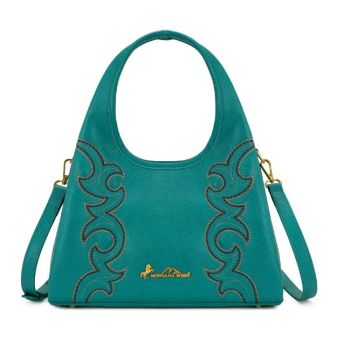 MW-HB-1387-918-TQ Montana West Western Embroidery Hobo/Crossbody Bag