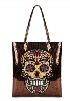 MW-HB-1401-002-CF Montana West Sugar Skull Sequin Tote Bag