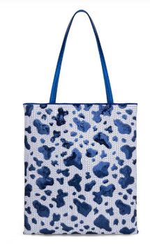 MW-HB-1401-003-BL Montana West Zebra Print Sequin Tote Bag