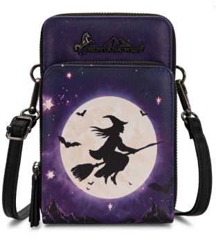 MW-HB-1404-183-PP Montana West Halloween Witch Moon Phone Wallet