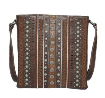 MW1091G-9360 CF Montana West Whipstitch Concealed Carry Crossbody Bag