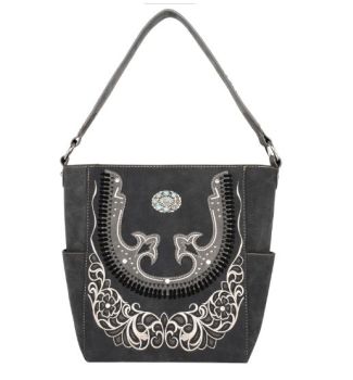 MW1104G-920 BK Montana West Cut-Out Collection Concealed Carry Hobo