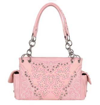 MW1110G-8085 PK Montana West Boot Scroll Embroidered Collection Concealed Carry Satchel