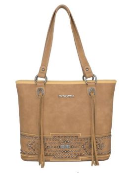 MW1113G-8317 BR Montana West Concho Collection Concealed Carry Tote