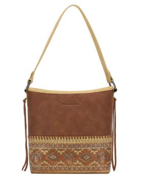 MW1139G-918 BR Montana West Aztec Tooled Collection Concealed Carry Hobo