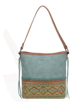 MW1139G-918 TQ Montana West Aztec Tooled Collection Concealed Carry Hobo