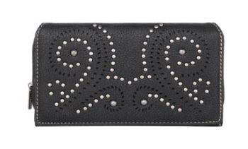 MW1154-W010 BK  Montana West Cut-Out Collection Wallet