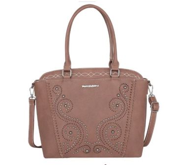 MW1154G-8330 BR Montana West Cut-Out Collection Concealed Carry Tote/Crossbody