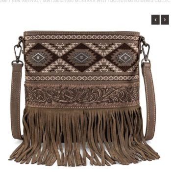 MW1330G-9360 KH Montana West Tooled/Embroidered Collection Concealed Carry Crossbody
