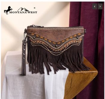 MW1340-181CF Montana West Fringe Collection Clutch/Crossbody
