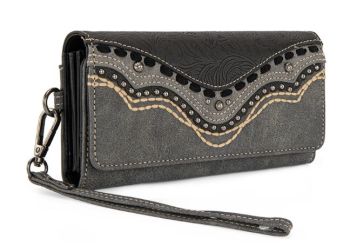 MW1340-W002BK Montana West Embossed Collection Wallet