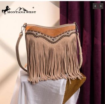 MW1340G-9360BTN Montana West Fringe Collection Crossbody