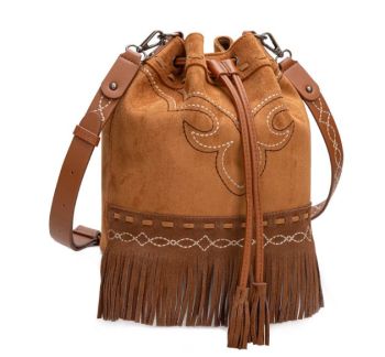 MW1341-8311_BR Montana West Boot Stitch Fringe Drawstring Crossbody Bag