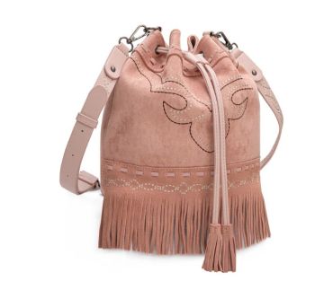 MW1341-8311_PK Montana West Boot Stitch Fringe Drawstring Crossbody Bag