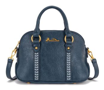 MW1341-8360DJN Montana West Whipstitch Dome Satchel Bag 