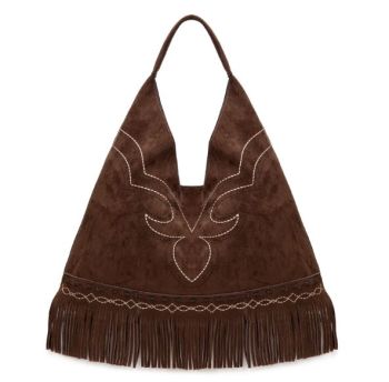 MW1341-9182CF  Montana West Boot Stitch Fringe Large Hobo Bag 