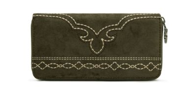 MW1341-W022OLV Montana West Boot Stitch Wallet