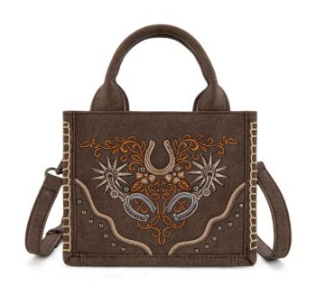 MW1352-8121CF Western Embroidered Mini Tote Crossbody