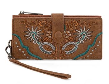 MW1352-W2000BR Montana West Embroidered Collection Wallet