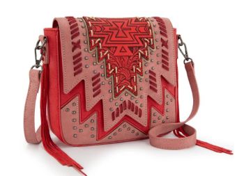 MW1354-8360RD Montana West Tooled Aztec Collection Collection Crossbody