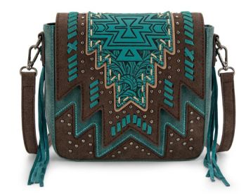 MW1354-8360TQ Montana West Tooled Aztec Collection Collection Crossbody