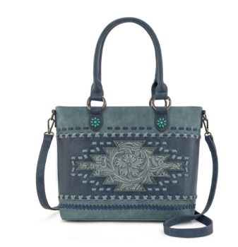 MW1356-8260JN Montana West Western Tooled Aztec Concealed Carry Tote/Crossbody